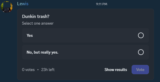 Lewis creates rigged poll